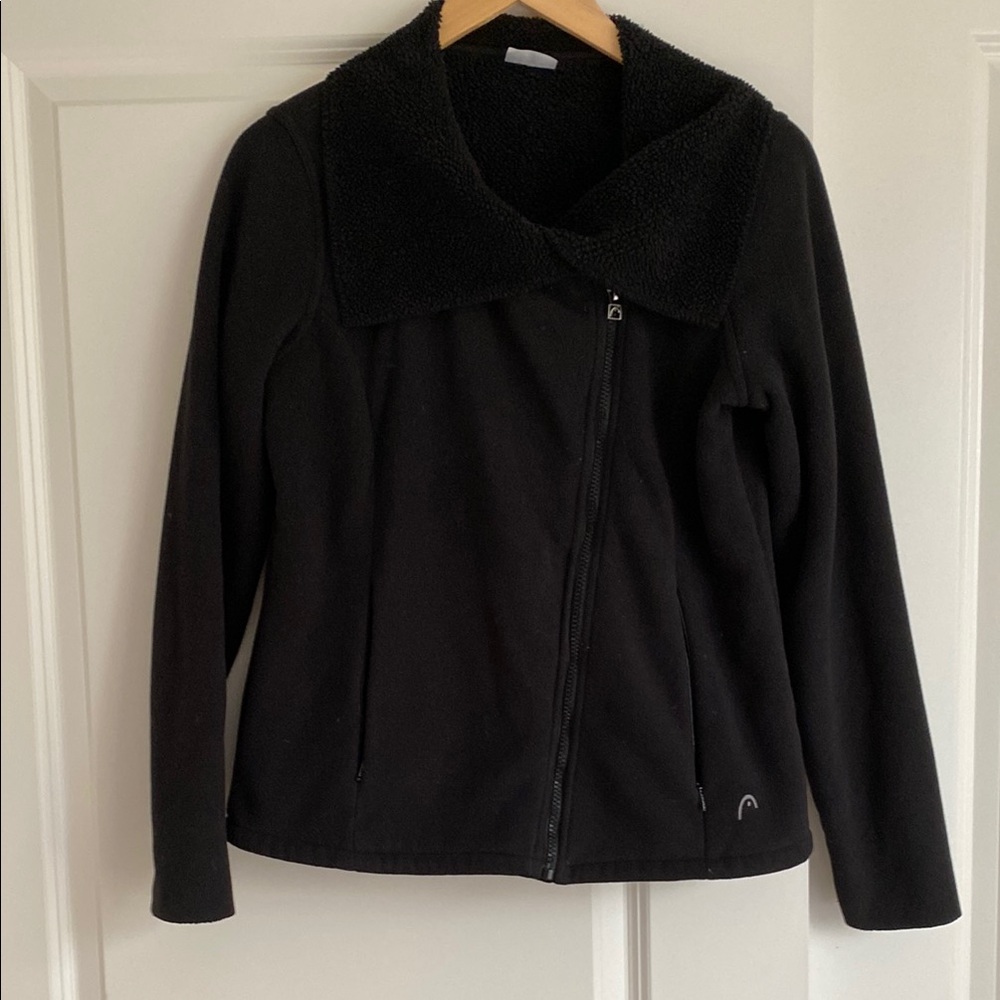Head Black Jacket with Slim Fit and Sporty Design
